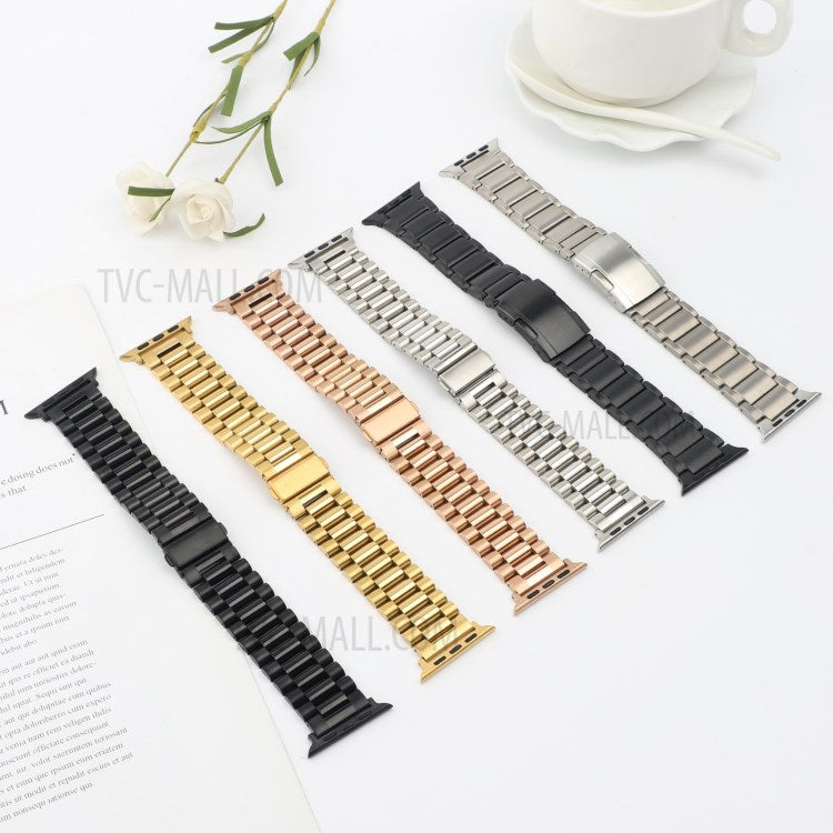 One Bead Titanium Steel Watchband Replacement Strap for Apple Watch Ultra 49mm / Ultra 2 49mm / Series 9 45mm / SE (2023) 44mm / Series 8 / 7 45mm / Series 6 / 5 / 4 / SE / SE (2022) 44mm / Series 3 / 2 / 1 42mm - Black