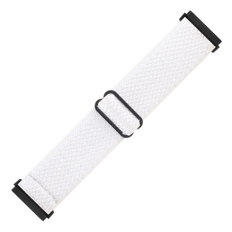 Adjustable Nylon Wave Pattern Smart Watchband Wrist Strap Belt for Fitbit Versa 3/Versa Sense - White