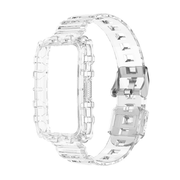 Transparent TPU Integrated Smart Watch Band Wrist Strap Frame for Huawei Watch Fit / Fit 2 / Fit New, One Size - Transparent