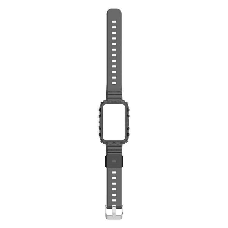 Transparent TPU Integrated Smart Watch Band Wrist Strap Frame for Huawei Watch Fit / Fit 2 / Fit New, One Size - Black
