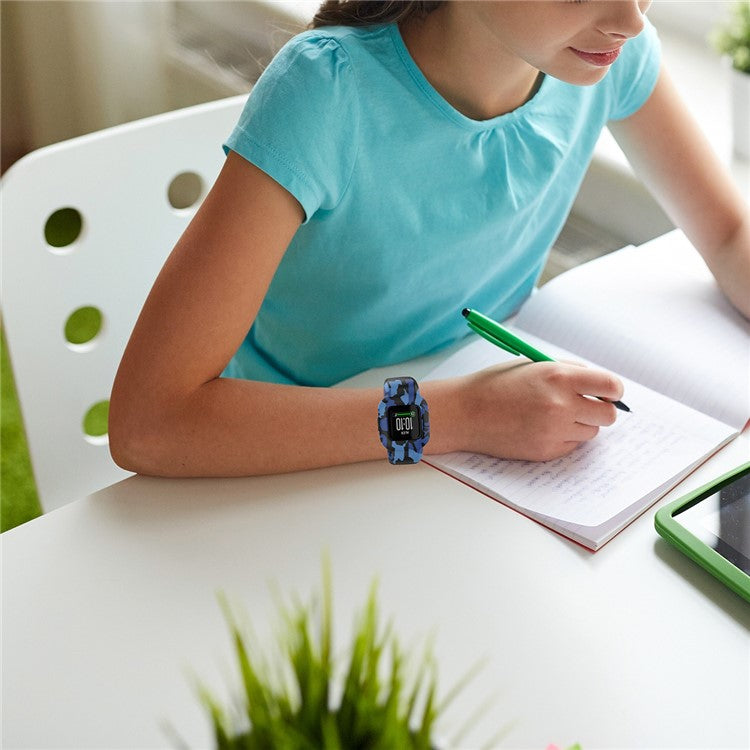 Silicone Pattern Printing Replacement Watch Band Strap for Garmin Vivofit jr 3, Size: L - Mosaic