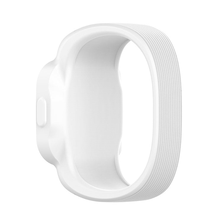 Solid Color Replacement Silicone Watch Band Wrist Strap for Garmin Vivofit jr 3, Size: S - White