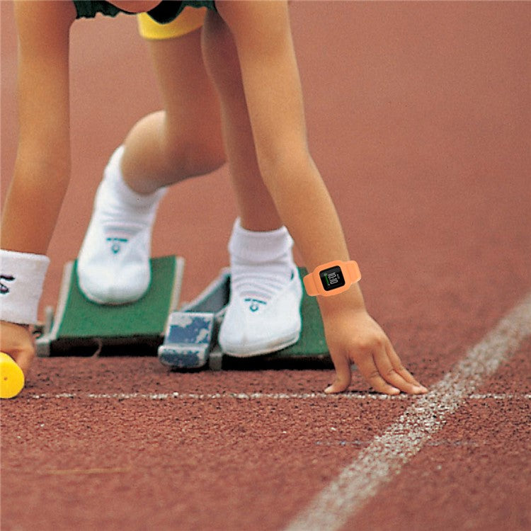 Solid Color Replacement Silicone Watch Band Wrist Strap for Garmin Vivofit jr 3, Size: S - White