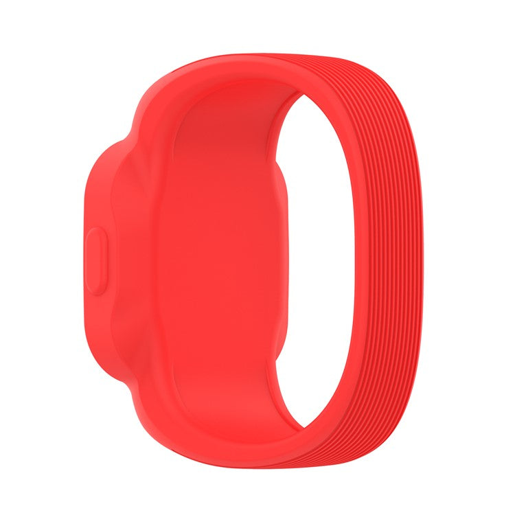Solid Color Silicone Replacement Watch Band Strap for Garmin Vivofit jr 3, Size: L - Red