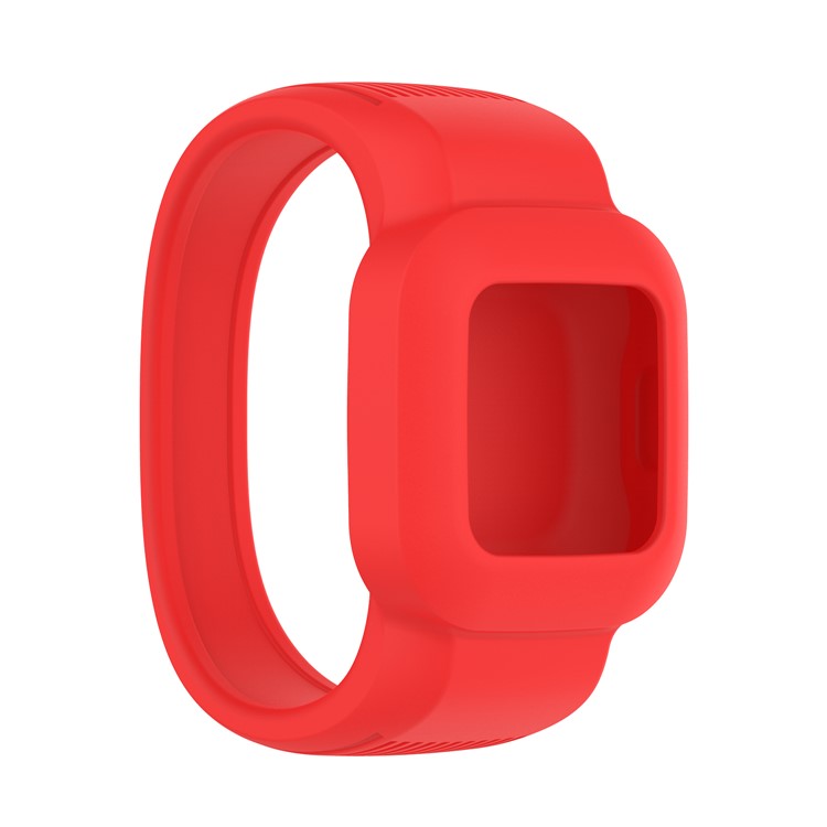 Solid Color Silicone Replacement Watch Band Strap for Garmin Vivofit jr 3, Size: L - Red