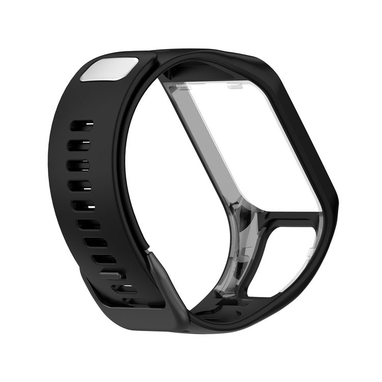 Silicone Watchband Replacement Wrist Strap for TomTom Spark/Runner 3/2 - Black