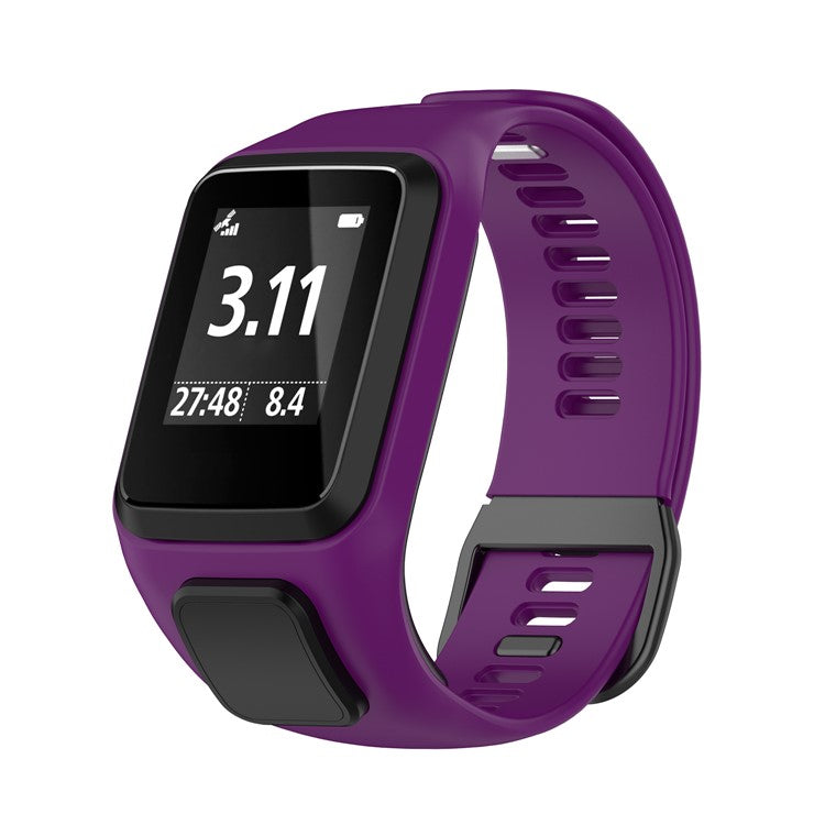 Silicone Watchband Replacement Wrist Strap for TomTom Spark/Runner 3/2 - Purple