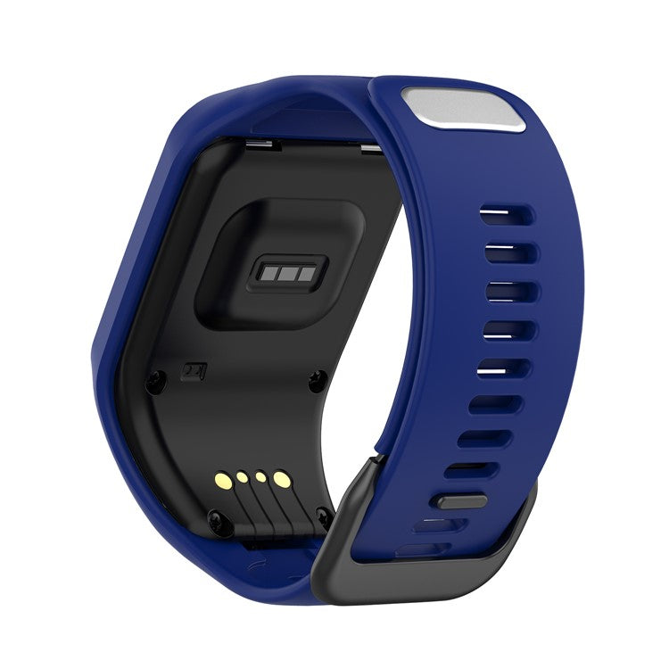 Silicone Watchband Replacement Wrist Strap for TomTom Spark/Runner 3/2 - Dark Blue