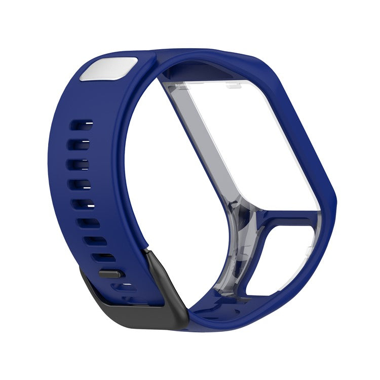 Silicone Watchband Replacement Wrist Strap for TomTom Spark/Runner 3/2 - Dark Blue