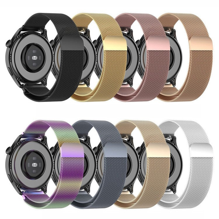 Adjustable Milanese Stainless Steel Wristband Watch Strap Replacement for Huawei Watch 3/Watch 3 Pro - Champagne Gold