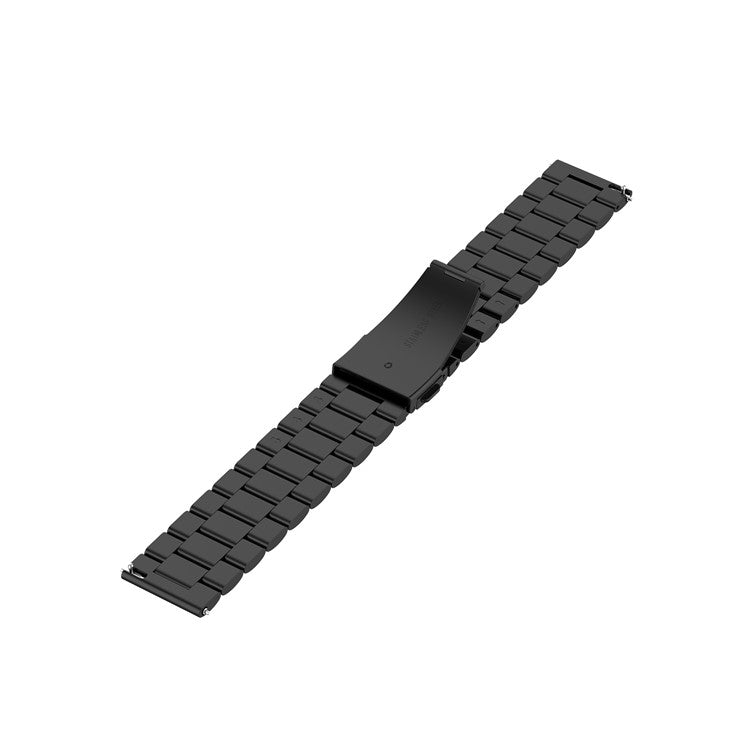 Replacement 3 Beads Stainless Steel Watchband Wrist Strap 22mm for Huawei Watch 3/Watch 3 Pro - Black