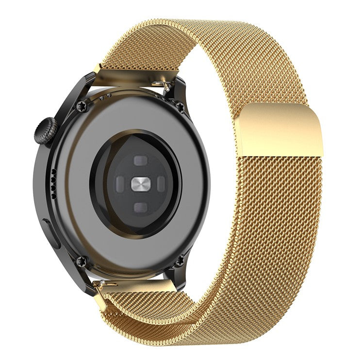 Replacement Milanese Stainless Steel Mesh Strap Smart Watch Band 22mm for Huawei Watch 3/Watch 3 Pro - Gold