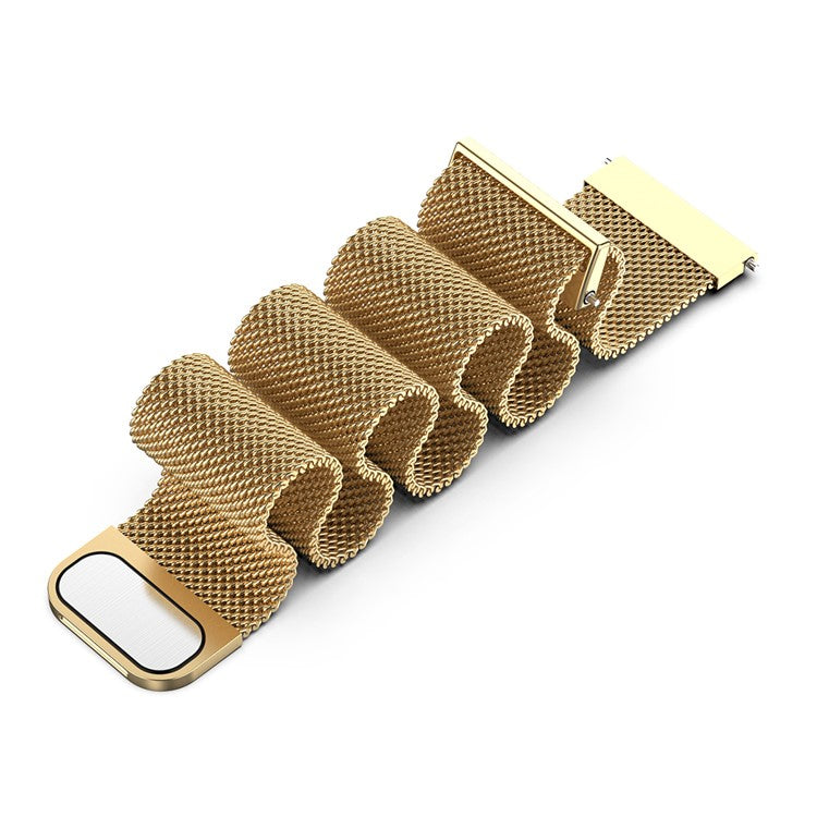 Replacement Milanese Stainless Steel Mesh Strap Smart Watch Band 22mm for Huawei Watch 3/Watch 3 Pro - Gold