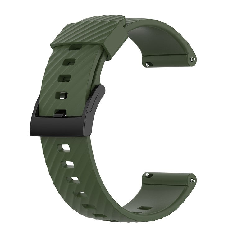 24mm Soft Silicone Replacement Accessory Watch Band Wrist Strap for Suunto Spartan Sport / Spartan Sport Wrist HR / Suunto 9 / 9 Baro / Suunto 7 / Suunto D5 - Amy Green