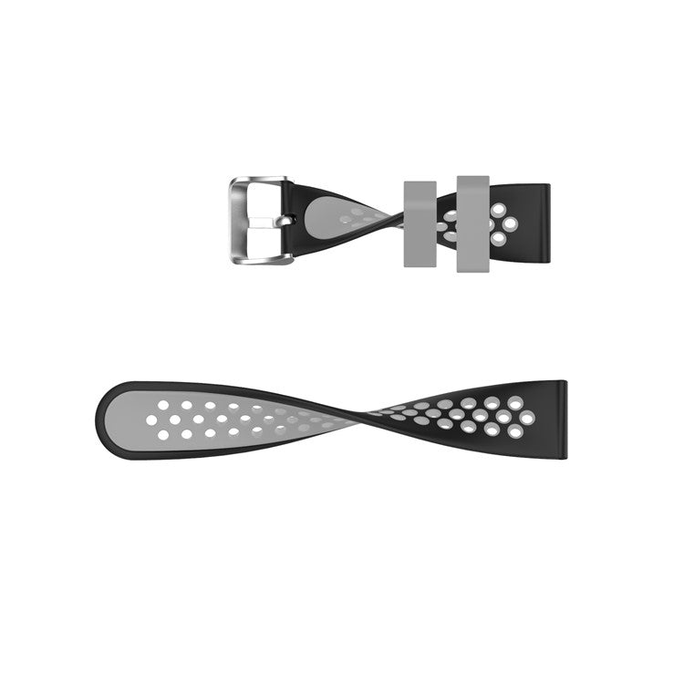 Dual Color Silicone Adjustable Watch Band Strap Replacement 22mm for Huawei Watch 3/Watch 3 Pro - Black/Green