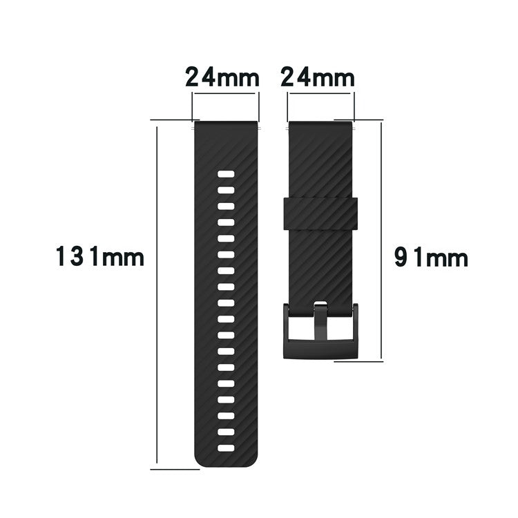 Dual Color 24mm Replacement Silicone Wrist Band Strap for Suunto Spartan Sport / Spartan Sport Wrist HR / Suunto 9 / 9 Baro / Suunto 7 / Suunto D5 - Black/Lime