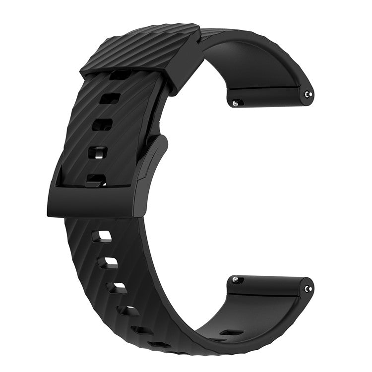 Sport Silicone Band Replacement Band Straps Wristbands Bracelet for Suunto Spartan Sport / Spartan Sport Wrist HR / Suunto 9 / 9 Baro / Suunto 7 / Suunto D5 - Black