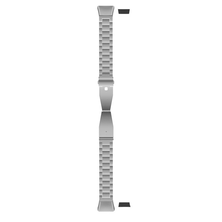 Replacement Watch Band Stainless Steel Three Beads Solid Watchband for Huawei Honor 6 / Huawei Band 6 - Silver