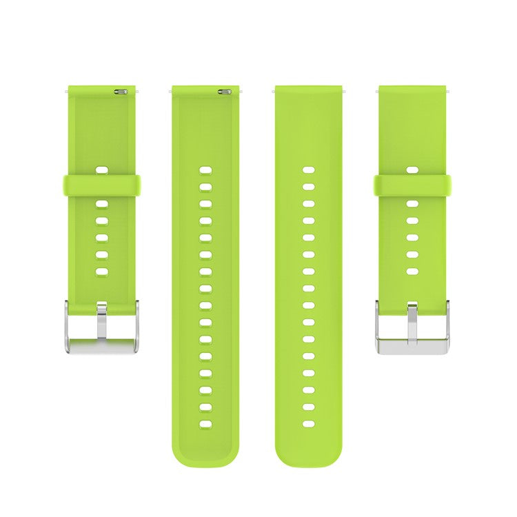 Premium Quality 22mm Sporty Silicone Waterproof Watch Band Interchangeable Strap for Realme Watch 3 / Huawei Watch 3 / 3 Pro / 3 Pro New / GT 2e - Lime