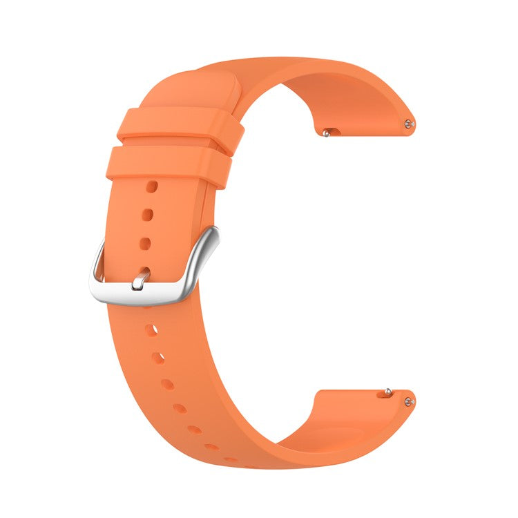 22mm Soft Silicone Quick Release Easy Change Wristbands Replacement Watch Bands for Huami Amazfit GTR 2e / Amazfit GTR 2 / Amazfit 3 Strato S / YAMAY SW022 - Orange/Silver Buckle