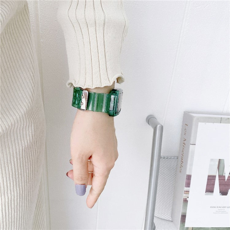 Clear TPU Adjustable Watch Band Replacement Strap for Huawei Band 6 / Honor Band 6 - Transparent Rose Red