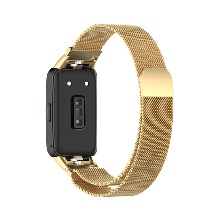 Milanese Magnetic Stainless Steel Strap Replacement Smart Watch Band for Huawei Band 6 / Honor Band 6 / Band 7 - Gold