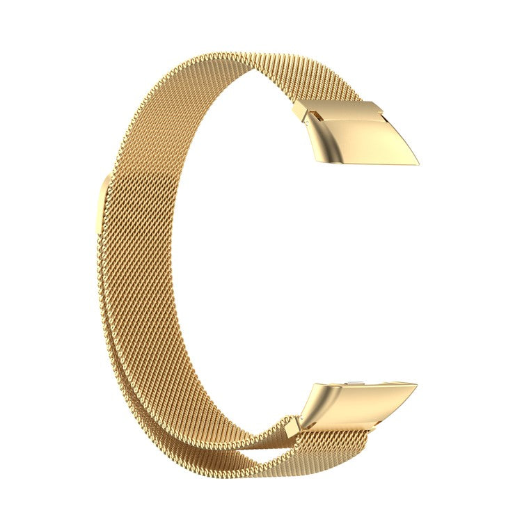 Milanese Magnetic Stainless Steel Strap Replacement Smart Watch Band for Huawei Band 6 / Honor Band 6 / Band 7 - Gold