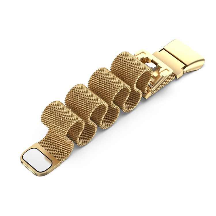 Milanese Magnetic Stainless Steel Strap Replacement Smart Watch Band for Huawei Band 6 / Honor Band 6 / Band 7 - Gold