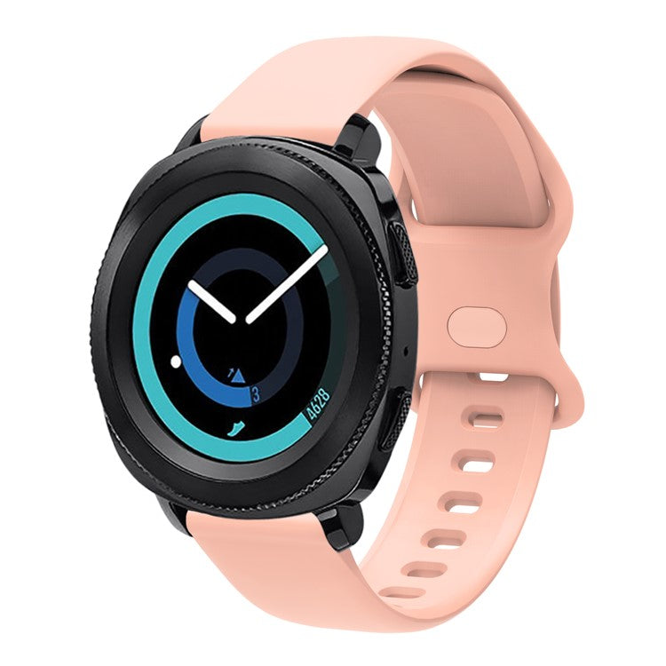 20mm Universal Silicone Watchband Strap Replacement for Samsung Galaxy Watch Active/Active2 40mm/Watch 42mm/Huami Amazfit GTR (42mm)/Garmin vivoactive 3/Huawei Watch GT2 (42mm) - Coral