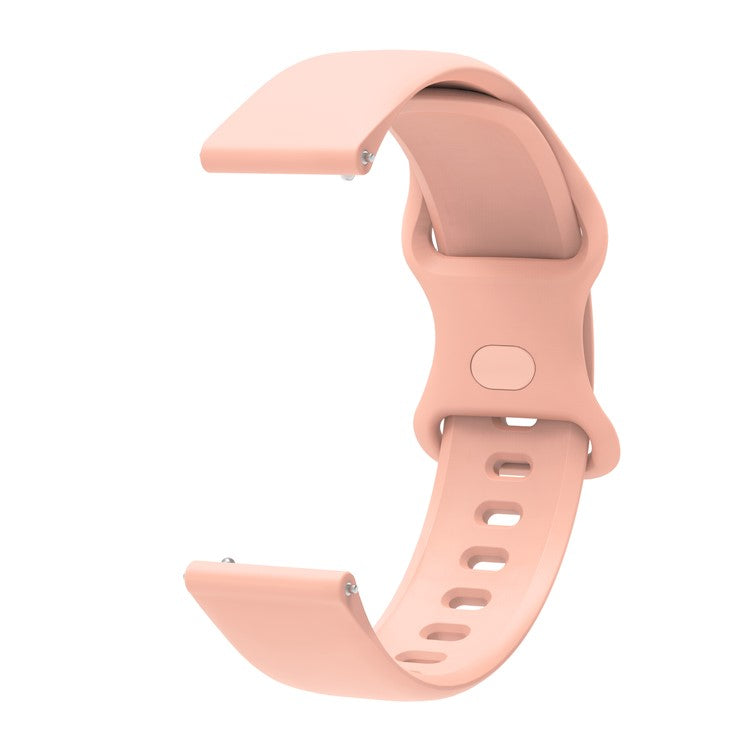 20mm Universal Silicone Watchband Strap Replacement for Samsung Galaxy Watch Active/Active2 40mm/Watch 42mm/Huami Amazfit GTR (42mm)/Garmin vivoactive 3/Huawei Watch GT2 (42mm) - Coral