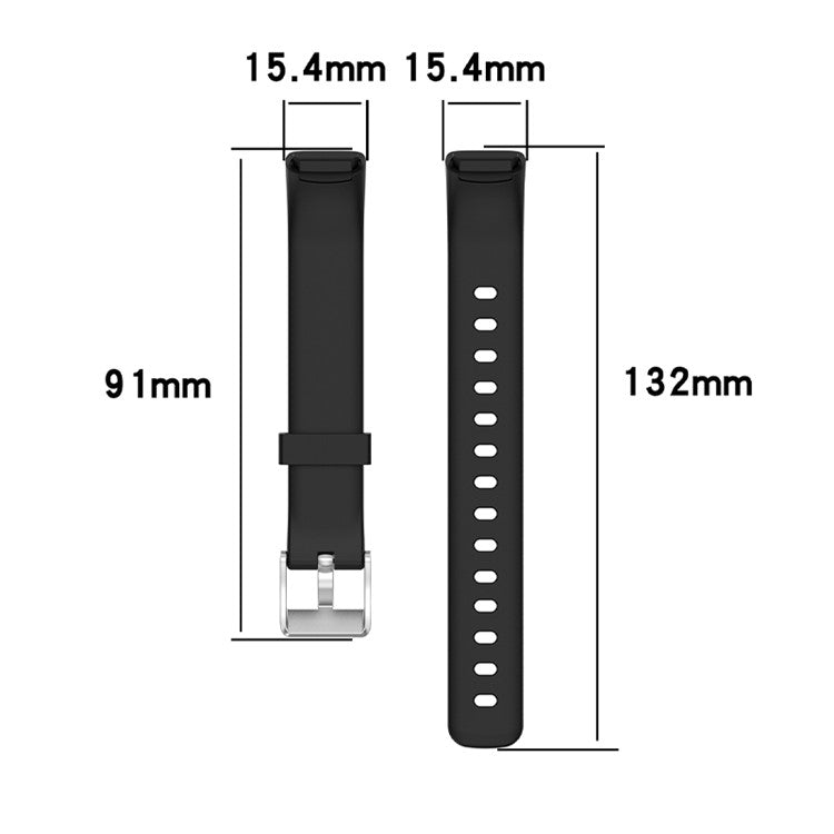 Silicone Smart Watch Strap Replacement Part for Fitbit Luxe, Size: L - Purple