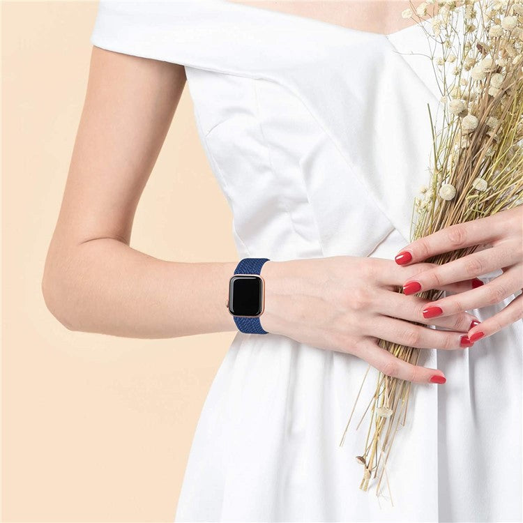 Easy Adjustable Stretchable Braided Nylon Watch Band Replacement Watch Strap 22mm for Samsung Gear S3 Classic/Gear S3 Frontier/Gear S4 - Dark Blue