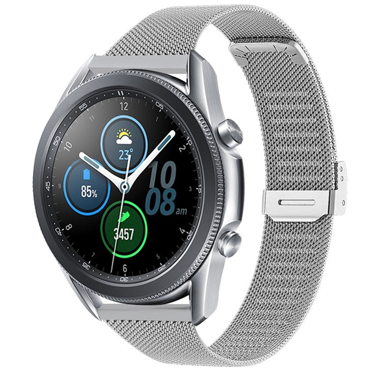 Buckle Milanese Stainless Steel Wristband Ultra Thin Watch Strap Replacement 22mm for Samsung Gear S3 Classic/Gear S3 Frontier/Gear S4/Galaxy Watch 46mm - Silver
