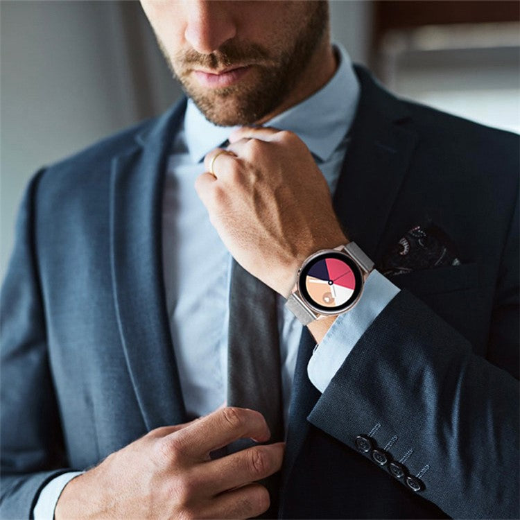 Buckle Milanese Stainless Steel Wristband Ultra Thin Watch Strap Replacement 22mm for Samsung Gear S3 Classic/Gear S3 Frontier/Gear S4/Galaxy Watch 46mm - Silver