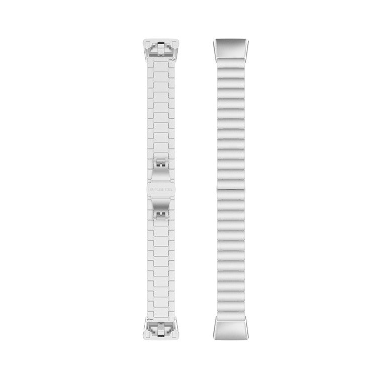 One Bead Stainless Steel Watch Band Replacement Wrist Strap for Huawei Band 6/Honor Band 6 - Silver