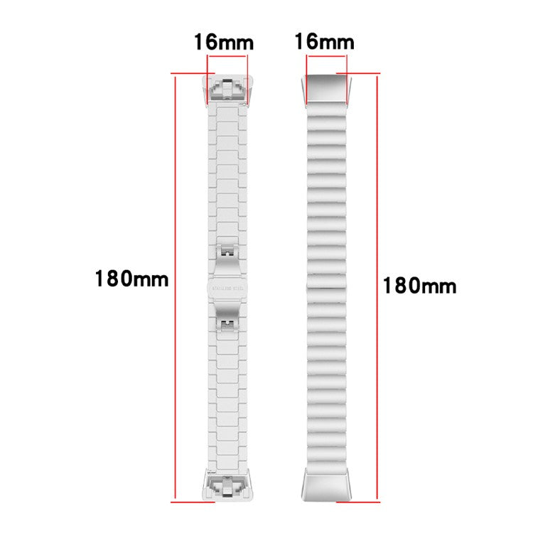 One Bead Stainless Steel Watch Band Replacement Wrist Strap for Huawei Band 6/Honor Band 6 - Silver