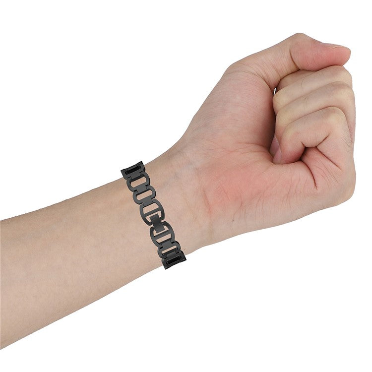 Bracelet Style Stainless Steel Watch Band Strap Replacement for Fitbit Luxe/Special Edition - Black