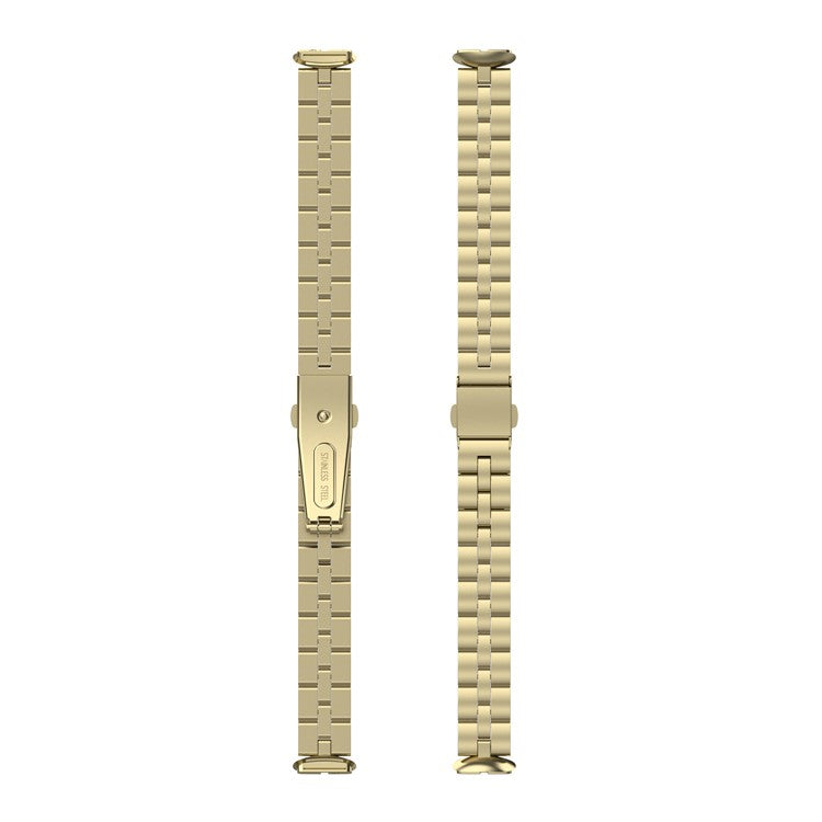 Stainless Steel Watch Band 3 Beads Accurate Cutting Process Replacement Bracelet Wristband for Fitbit Luxe / Special Edition - Gold