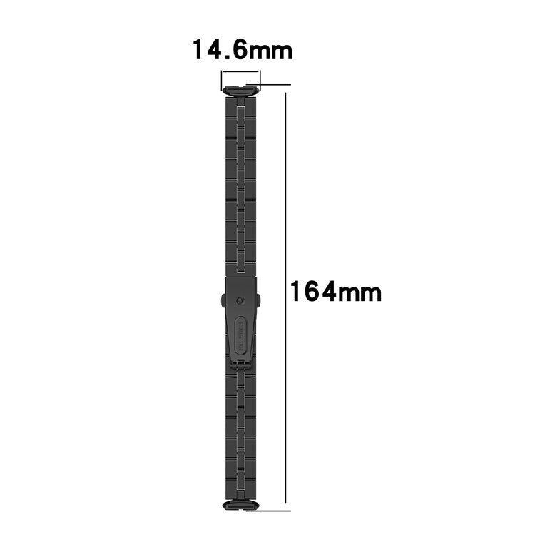 Stainless Steel Watch Band 3 Beads Accurate Cutting Process Replacement Bracelet Wristband for Fitbit Luxe / Special Edition - Gold