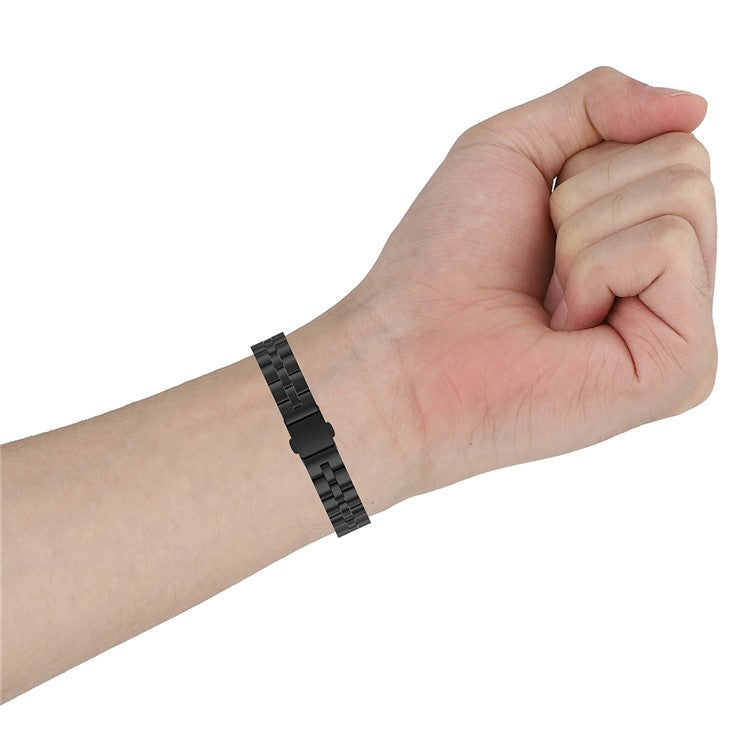 Stainless Steel Watch Band 3 Beads Accurate Cutting Process Replacement Bracelet Wristband for Fitbit Luxe / Special Edition - Gold