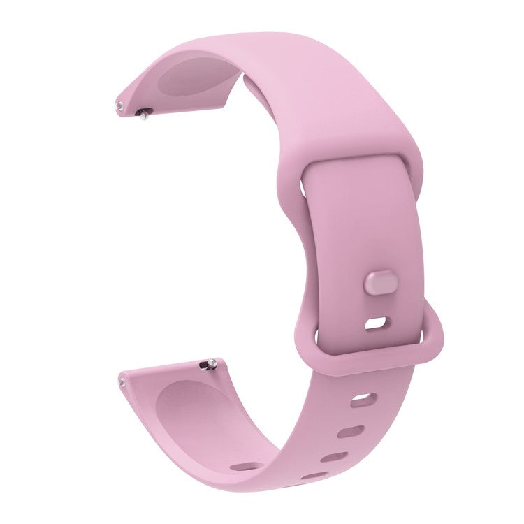 22mm Adjustable Universal Silicone Watchband Strap Replacement Wrist Strap for Xiaomi Haylou RT LS05s/RS3 LS04 - Light Purple