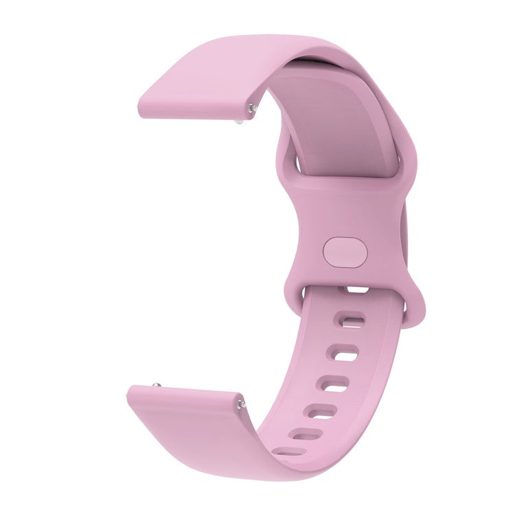 22mm Adjustable Universal Silicone Watchband Strap Replacement Wrist Strap for Xiaomi Haylou RT LS05s/RS3 LS04 - Light Purple
