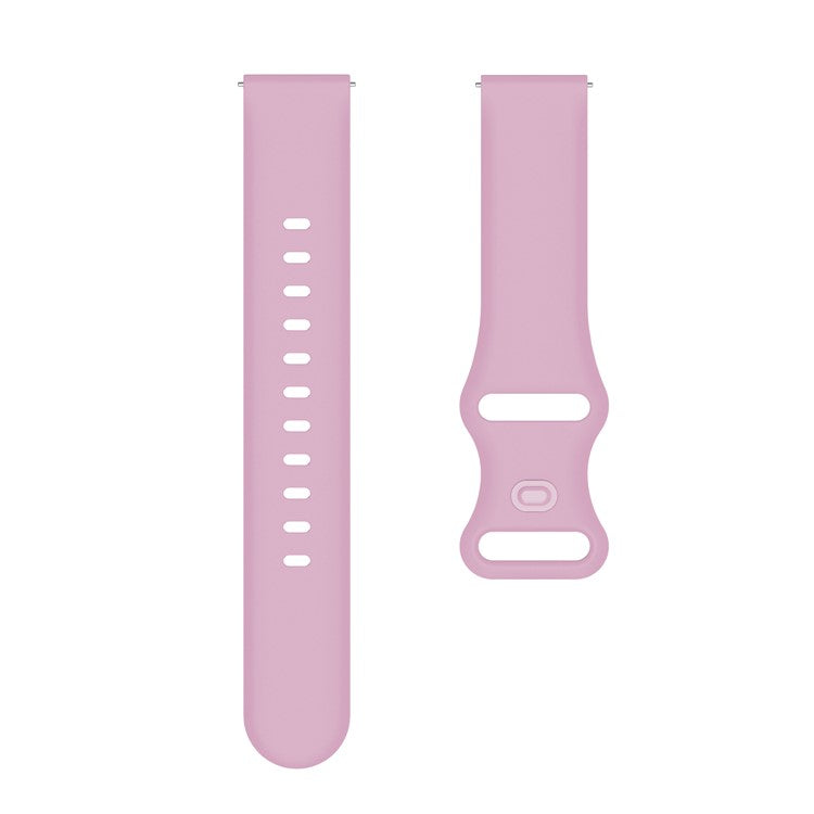 22mm Adjustable Universal Silicone Watchband Strap Replacement Wrist Strap for Xiaomi Haylou RT LS05s/RS3 LS04 - Light Purple