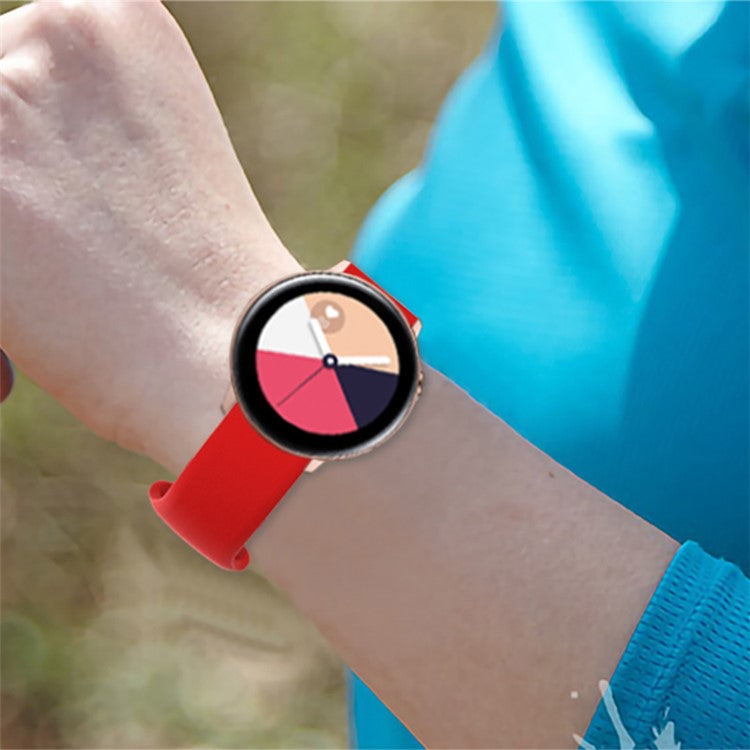 22mm Adjustable Universal Silicone Watchband Strap Replacement Wrist Strap for Xiaomi Haylou RT LS05s/RS3 LS04 - Light Purple