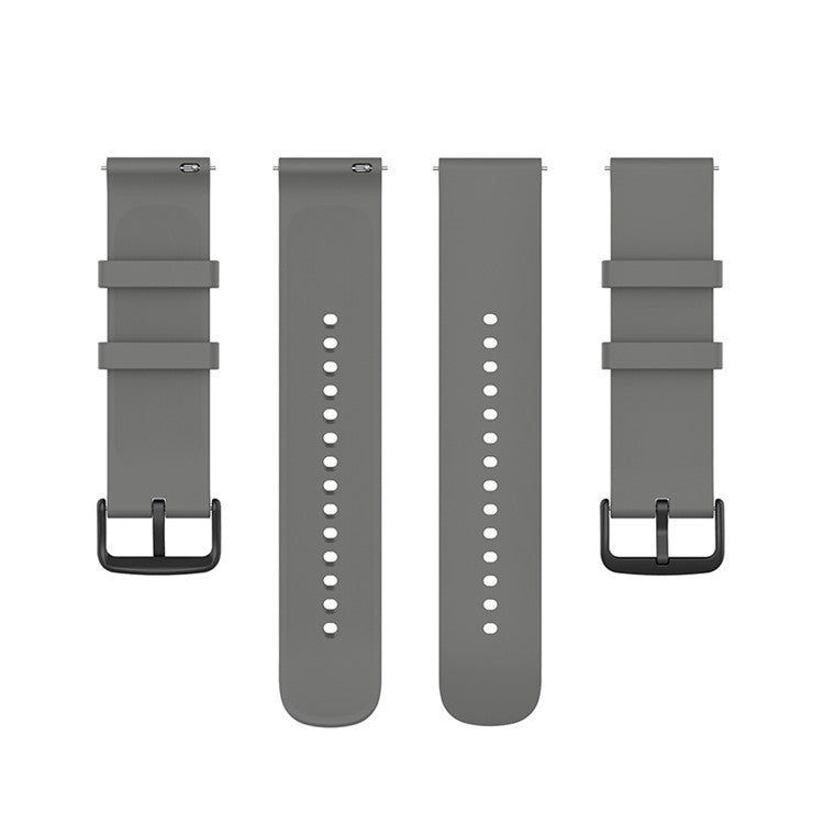 Soft Silicone Adjustable Smart Watch Band Replacement Strap 20mm for Samsung Galaxy Watch 5 / Watch 5 Pro / Watch4 Classic 46mm 42mm / Galaxy Watch4 44mm 40mm / Galaxy Watch3 41mm / Watch Active - Dark Grey