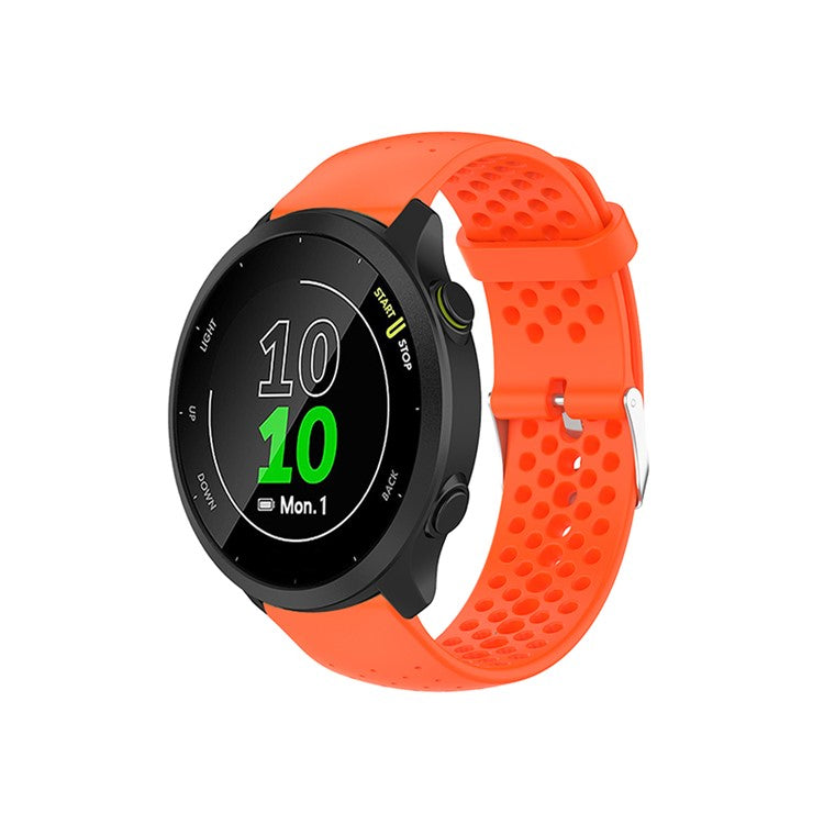 Breathable Smart Watch Strap Replacement Silicone Wrist Band for Garmin Forerunner 158/55 - Orange
