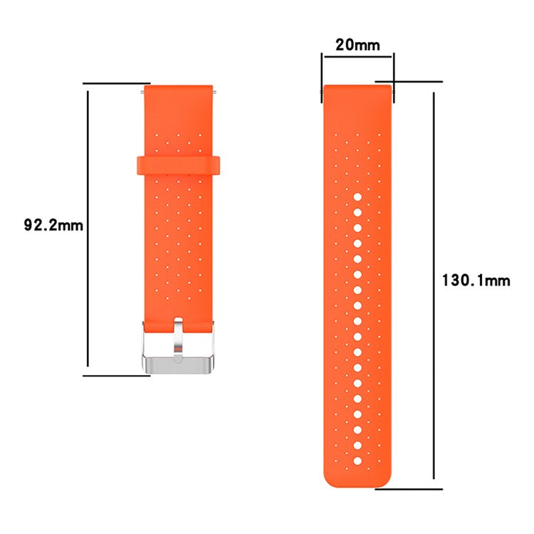 Breathable Smart Watch Strap Replacement Silicone Wrist Band for Garmin Forerunner 158/55 - Orange