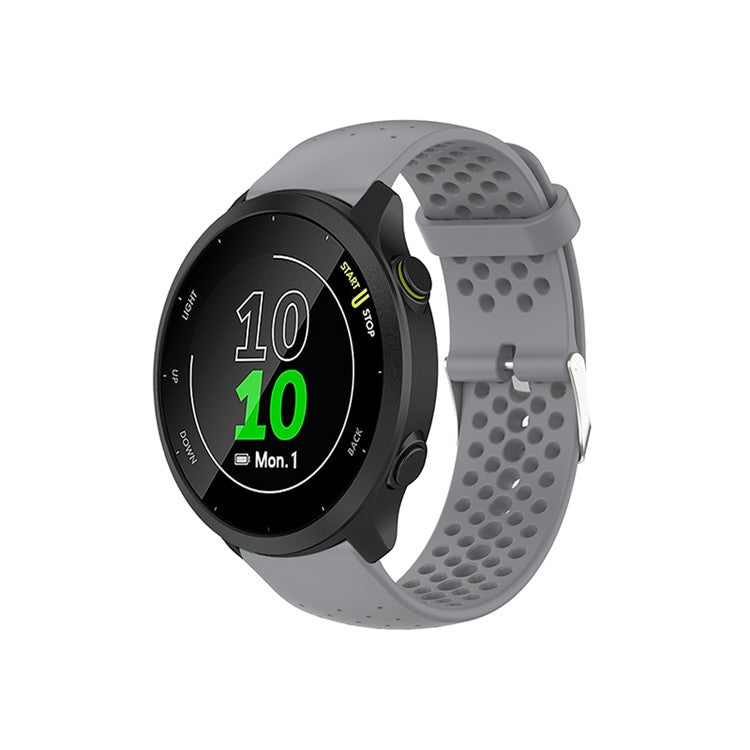 Breathable Smart Watch Strap Replacement Silicone Wrist Band for Garmin Forerunner 158/55 - Grey