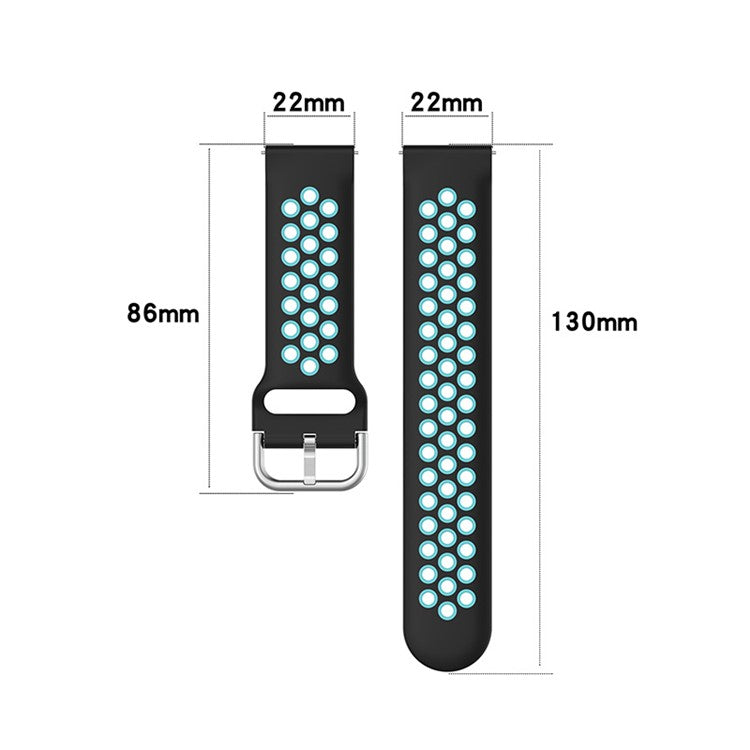 20mm Silicone Sports Watchband Wrist Strap for Samsung Galaxy Watch6 40mm 44mm / Watch6 Classic 43mm 47mm / Watch 5 40mm 44mm / 5 Pro 45mm / Watch4 40mm 44mm - Black / Rose