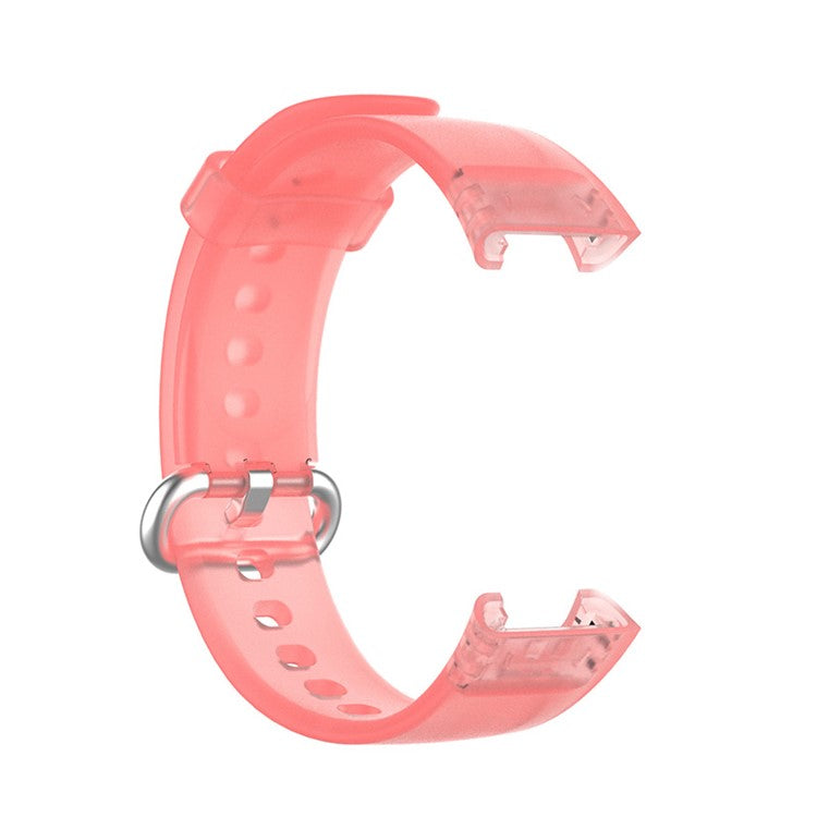 Transparent TPU Smart Watch Band Replacement Wrist Strap for Xiaomi Redmi Watch / Mi Watch Lite - Transparent Red